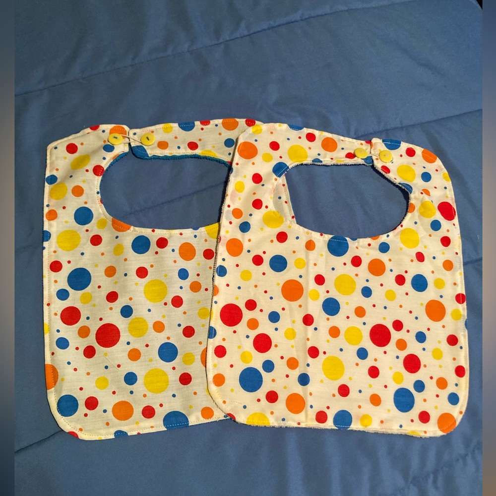 Baby bibs set of two.